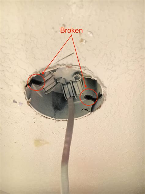 remove ceiling light junction box|ceiling junction box repair.